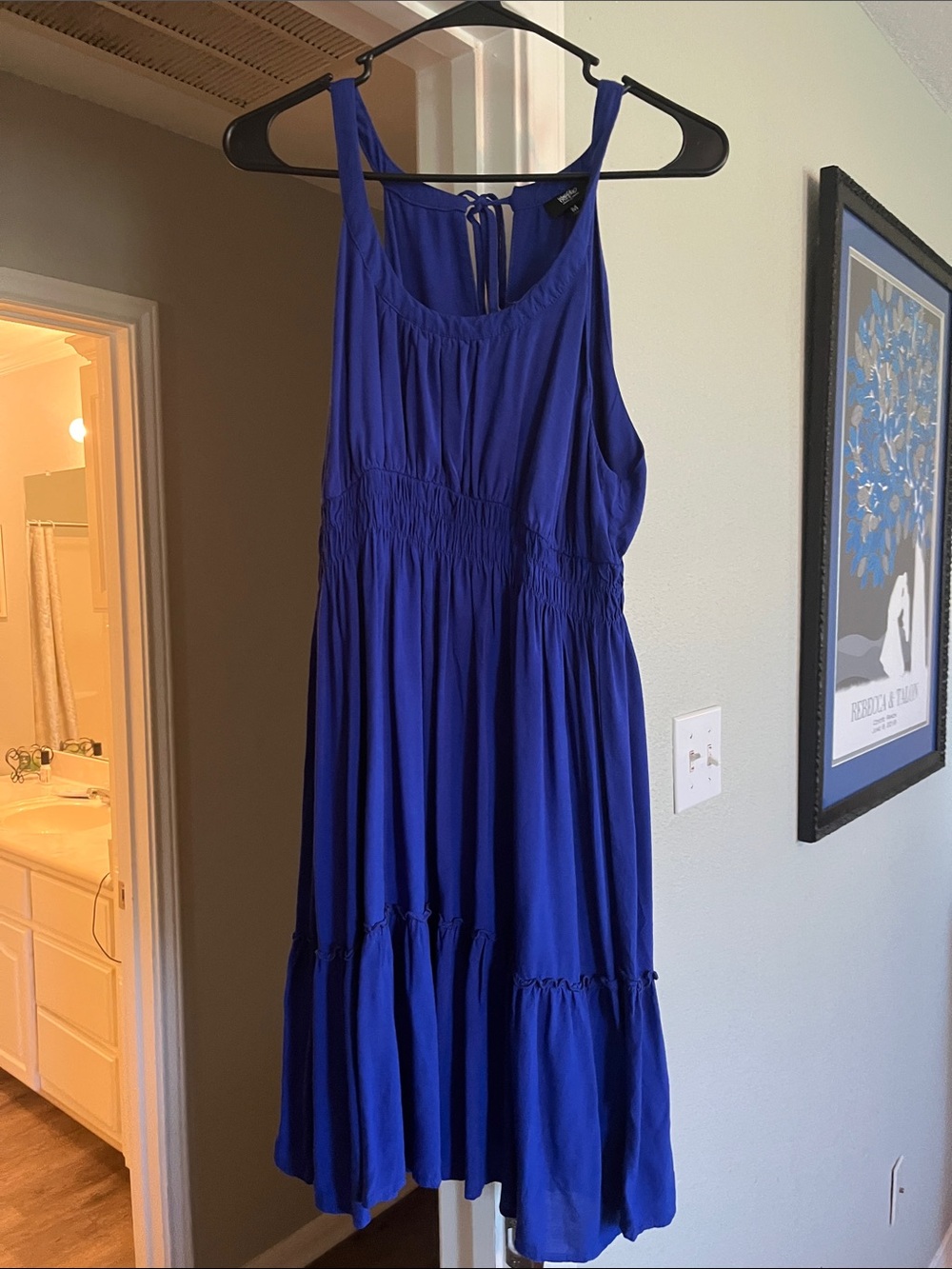 Mossimo Supply Co. Royal Blue Sleeveless Tiered Dress